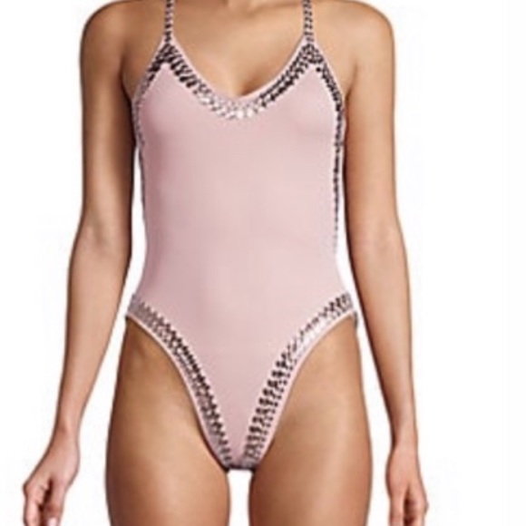 Norma Kamali Other - Marissa Studded Swimsuit In Pink Norma kamali